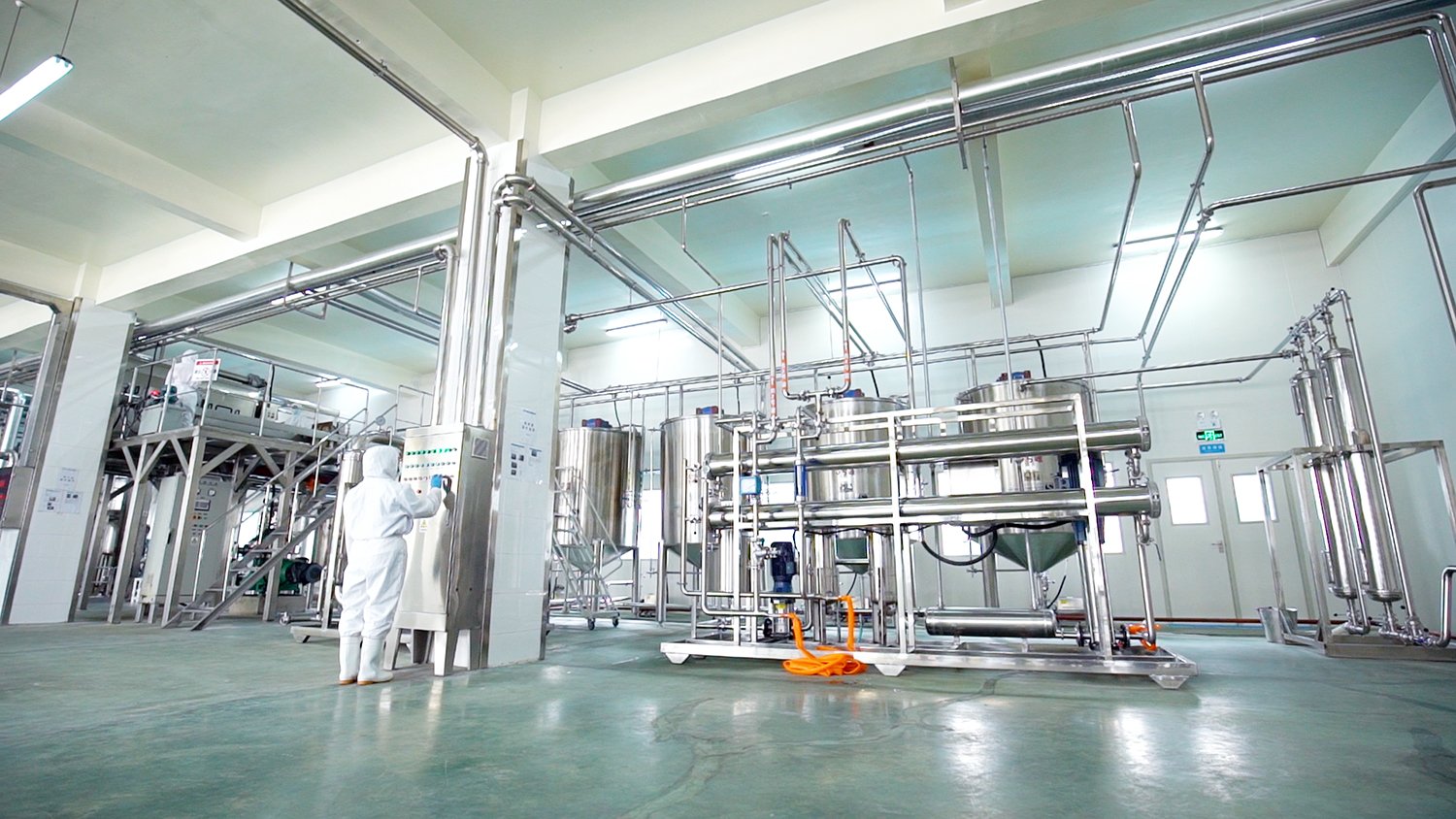 Stainless-steel processing equipment shown in supplier manufacturing materials