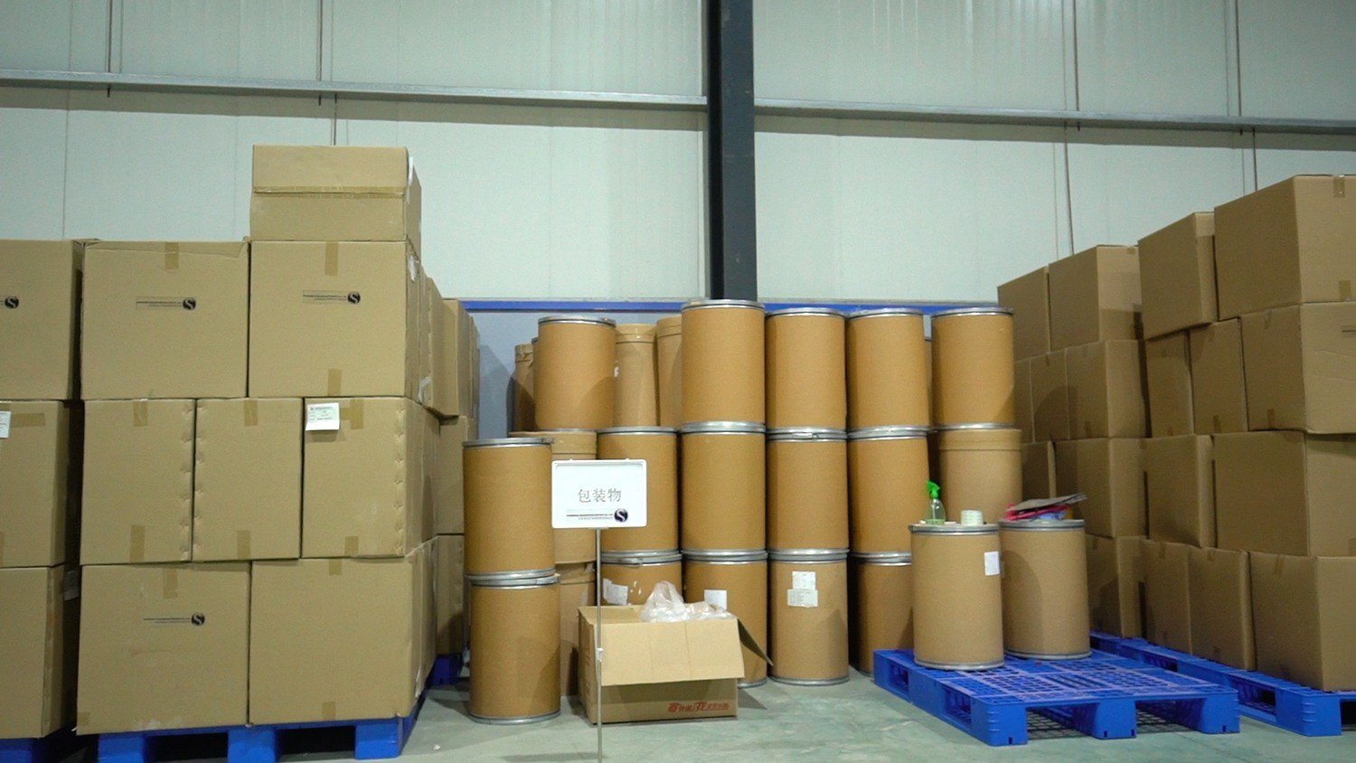Ingredient packing and storage area shown in supplier materials