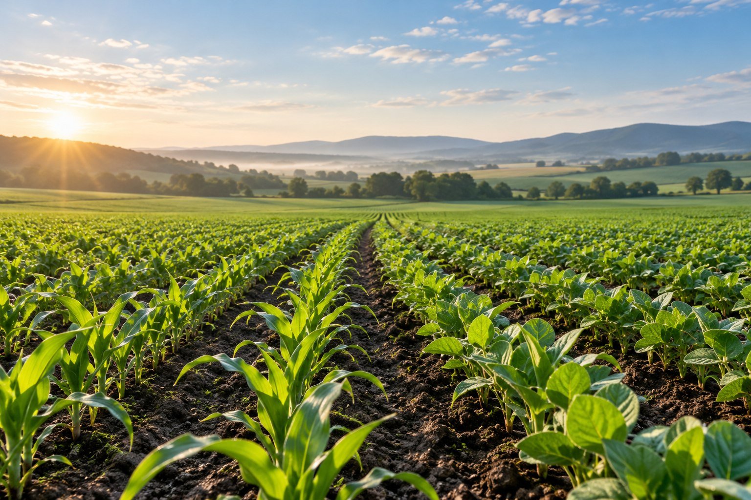 Green agricultural field